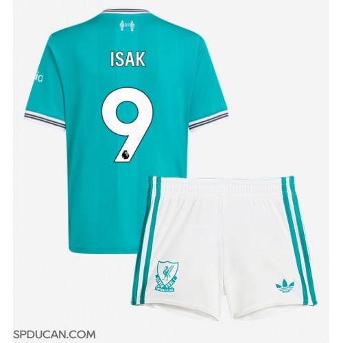 Dječji Nogometni Dres Liverpool Alexander Isak #9 Rezervni 2025-26 Kratak Rukav (+ Kratke hlače)